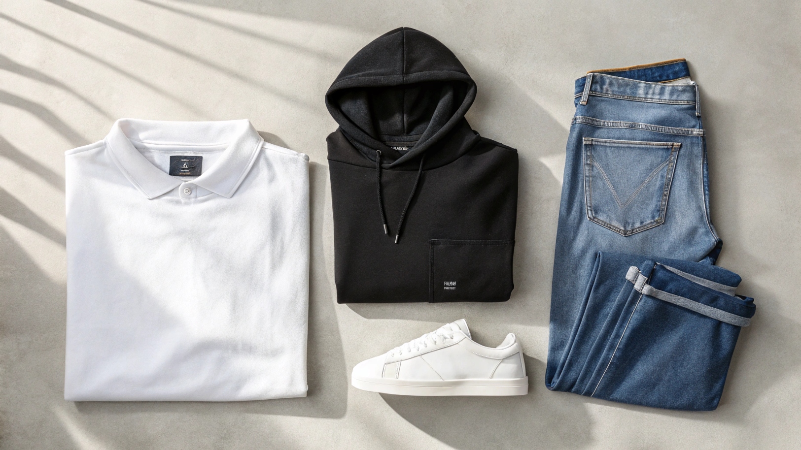 Minimal Streetwear Outfit Flat Lay