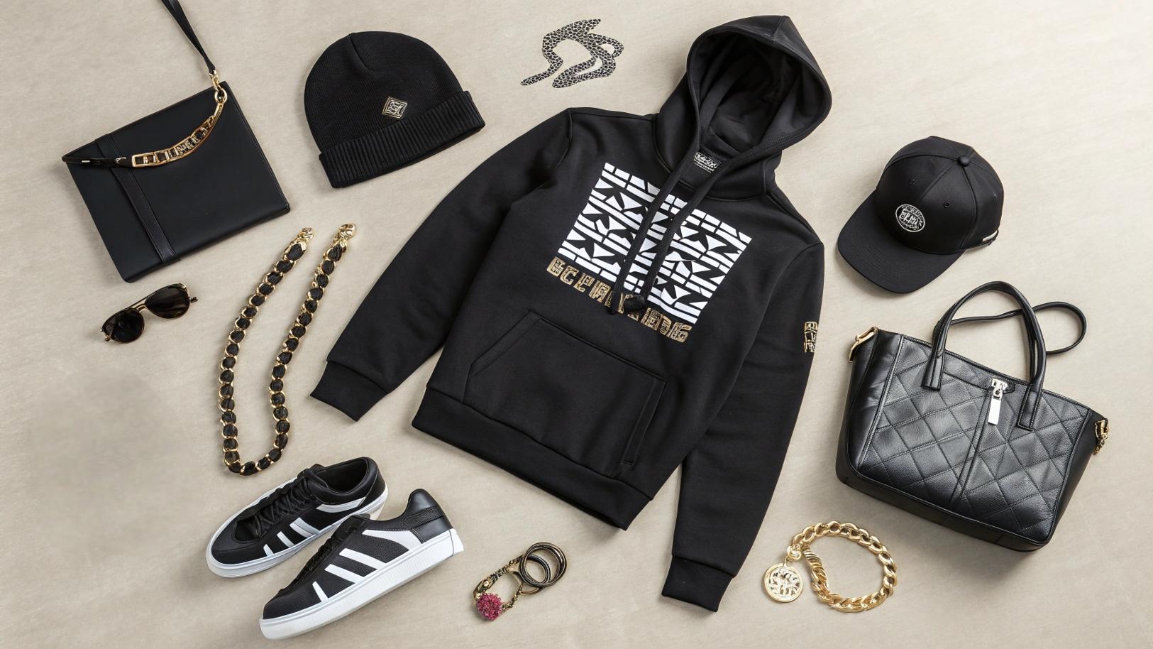 Bold Graphic Streetwear Flat Lay
