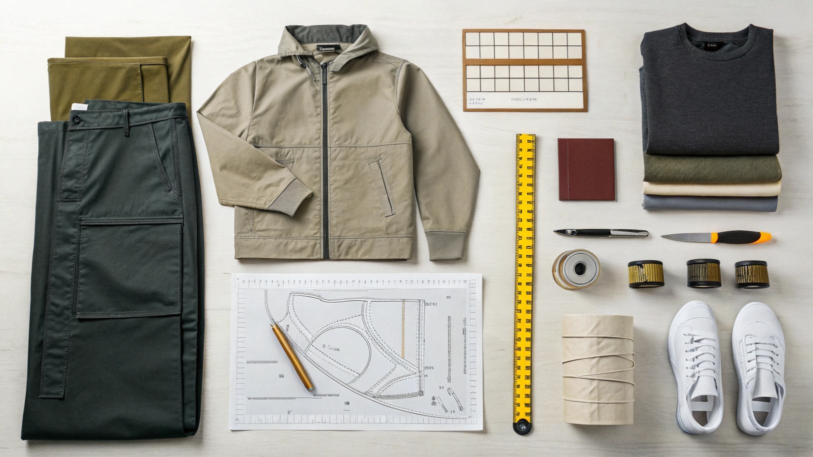 Streetwear Manufacturing Flat Lay